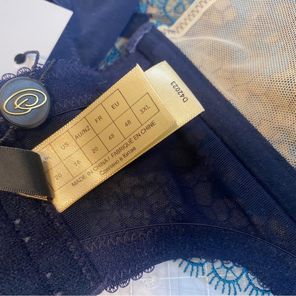 Dita Von Teese Evelina Aubergine lingerie suspended corset belt XL/ 3XL - Picture 4 of 4